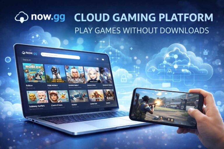 Now.gg cloud gaming platform streaming Android games on laptop and smartphone without downloads