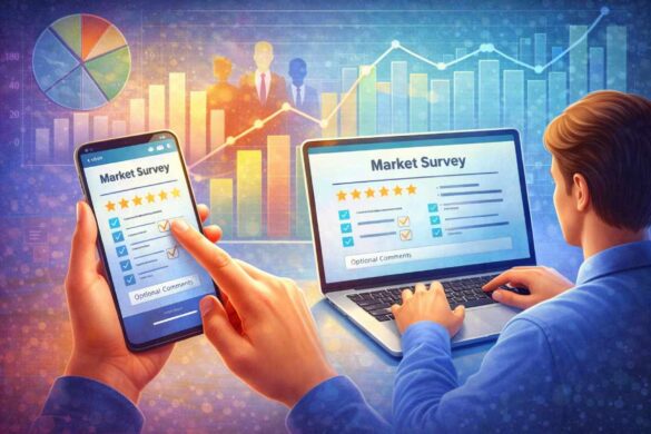Market survey showing customer feedback and data analysis