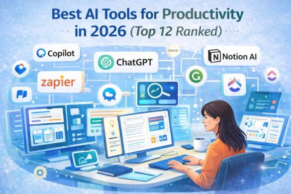 TextBest AI tools for productivity in 2026 including ChatGPT, Copilot, and Notion AI