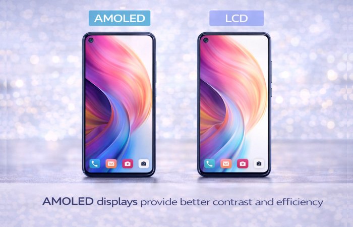 AMOLED vs LCD smartphone display comparison