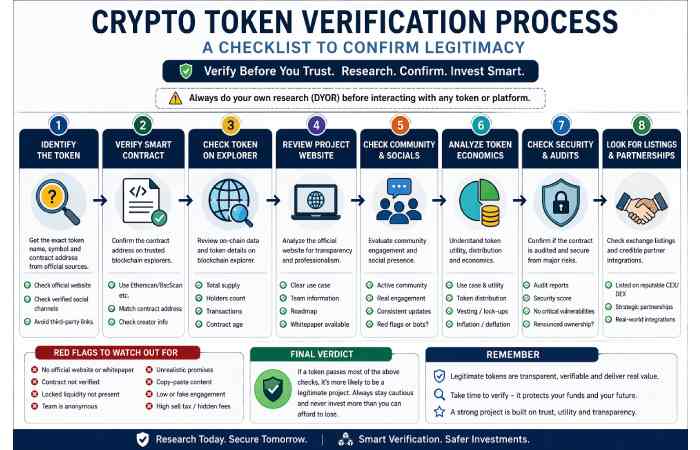 how to verify cryptocurrency token legitimacy checklist