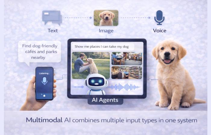 multimodal AI interface combining text image voice