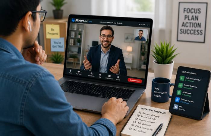 remote work interview and online hiring process